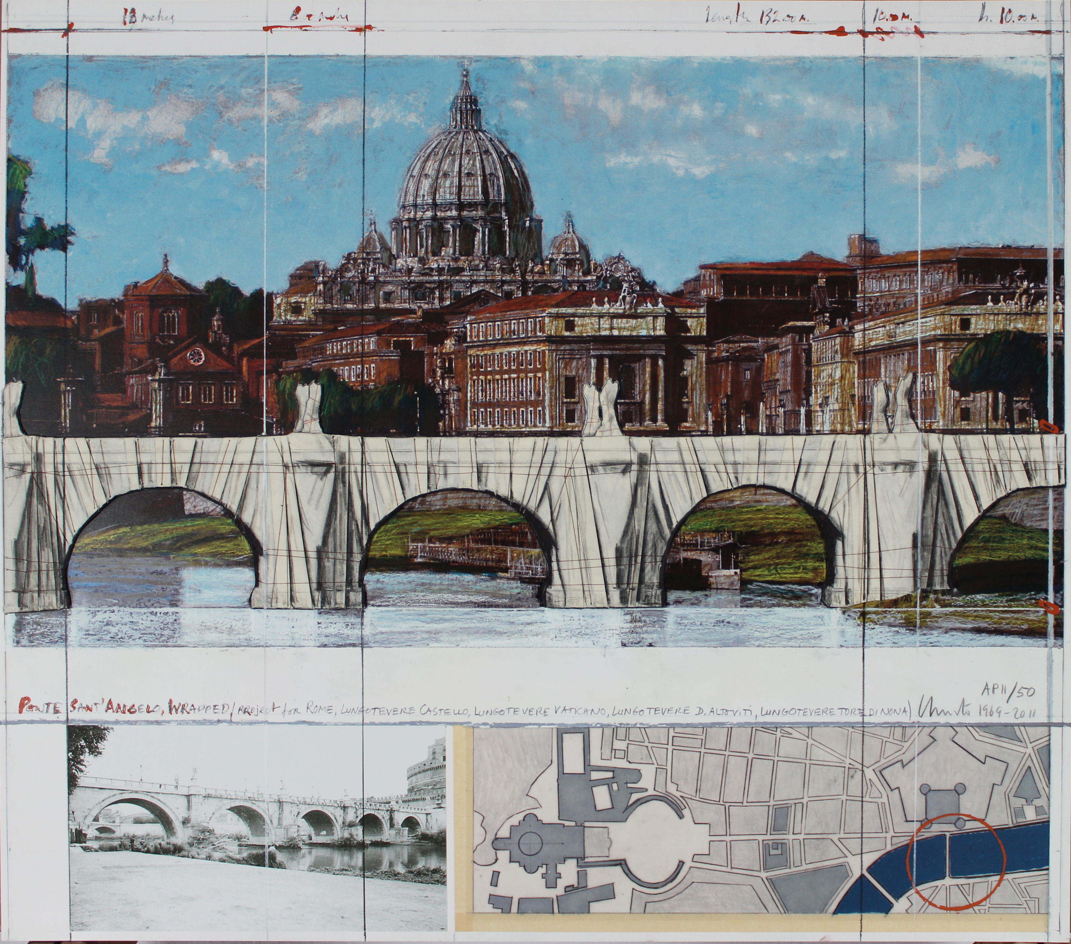 Ponte Sant'Angelo, Wrapped, Project for Rome