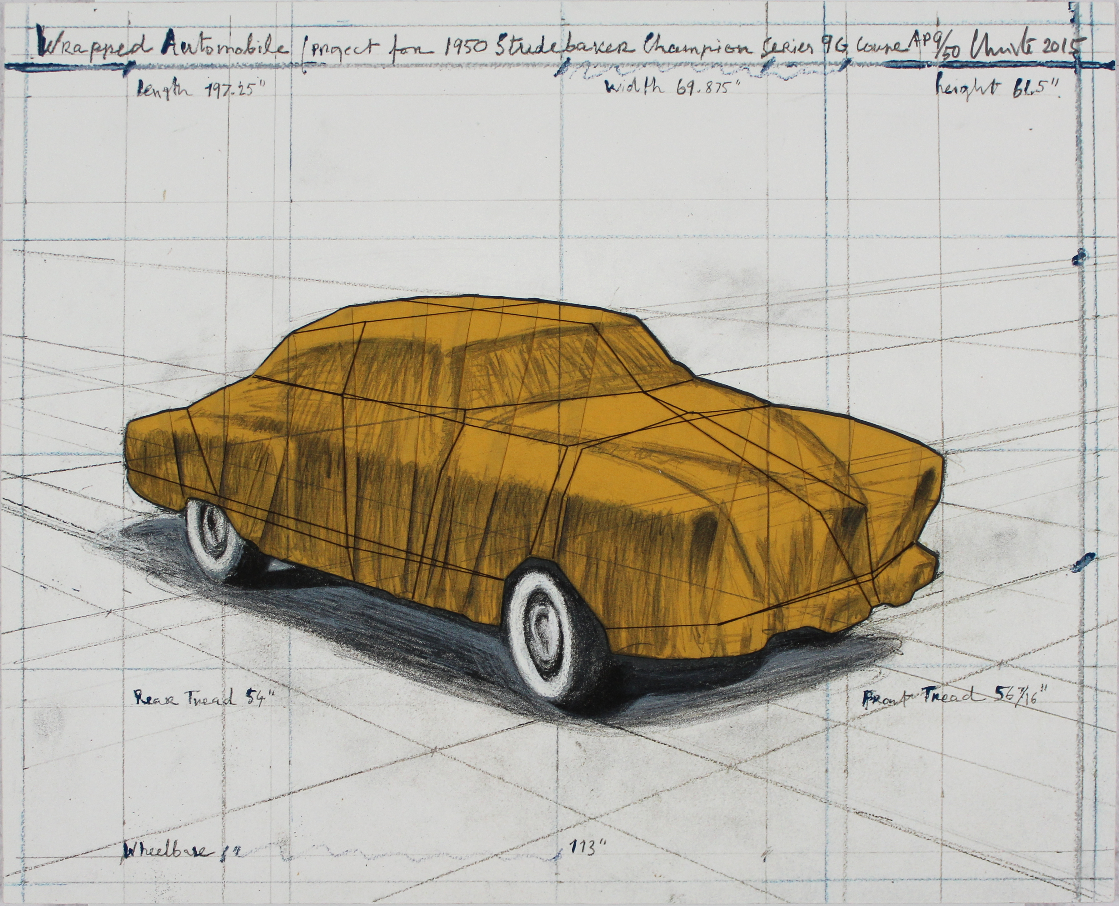 Wrapped Automobile, Project for 1950 Studebaker Champion, Series 9G Coupè