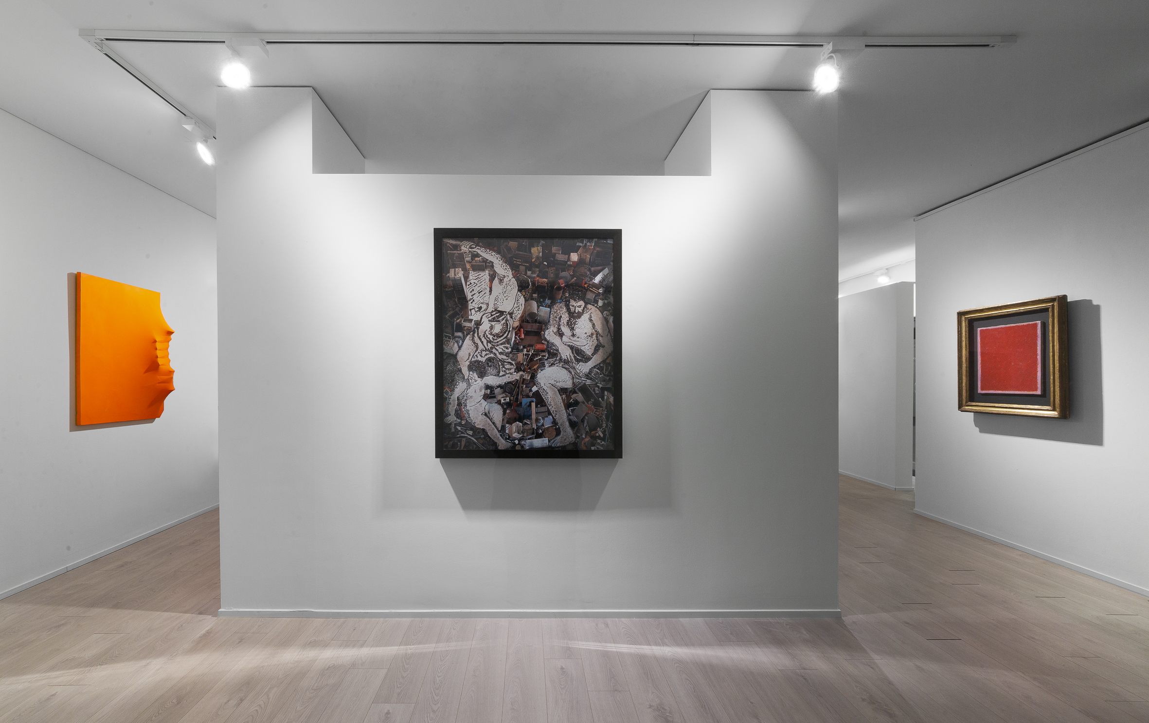 Installation view, Oltre la Materia. Da Lucio Fontana a Pablo Atchugarry, Cortesi Gallery Lugano, 2022