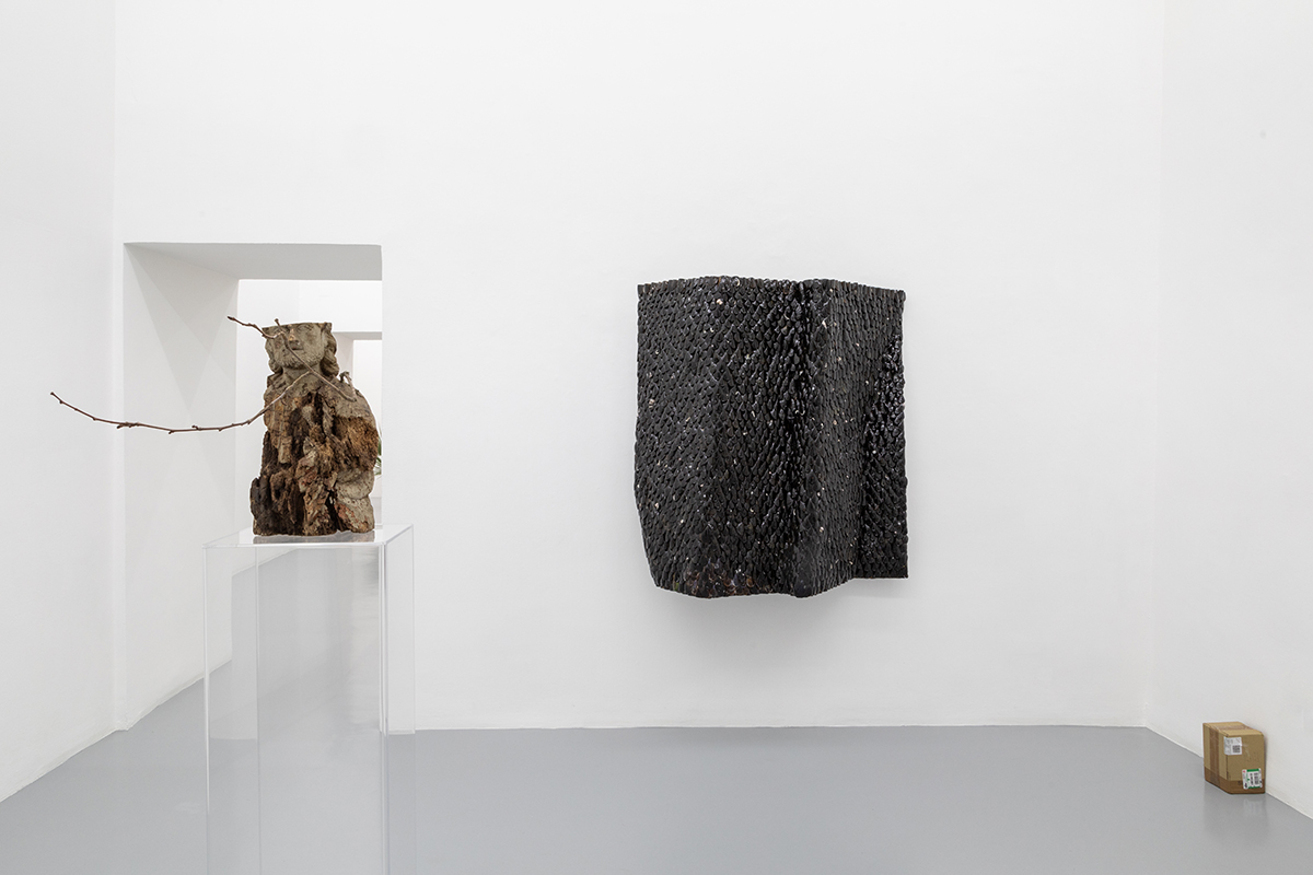 André Romão, Le Volpi, 2021, vista della mostra a Umberto Di Marino Gallery, ph. Danilo Donzelli