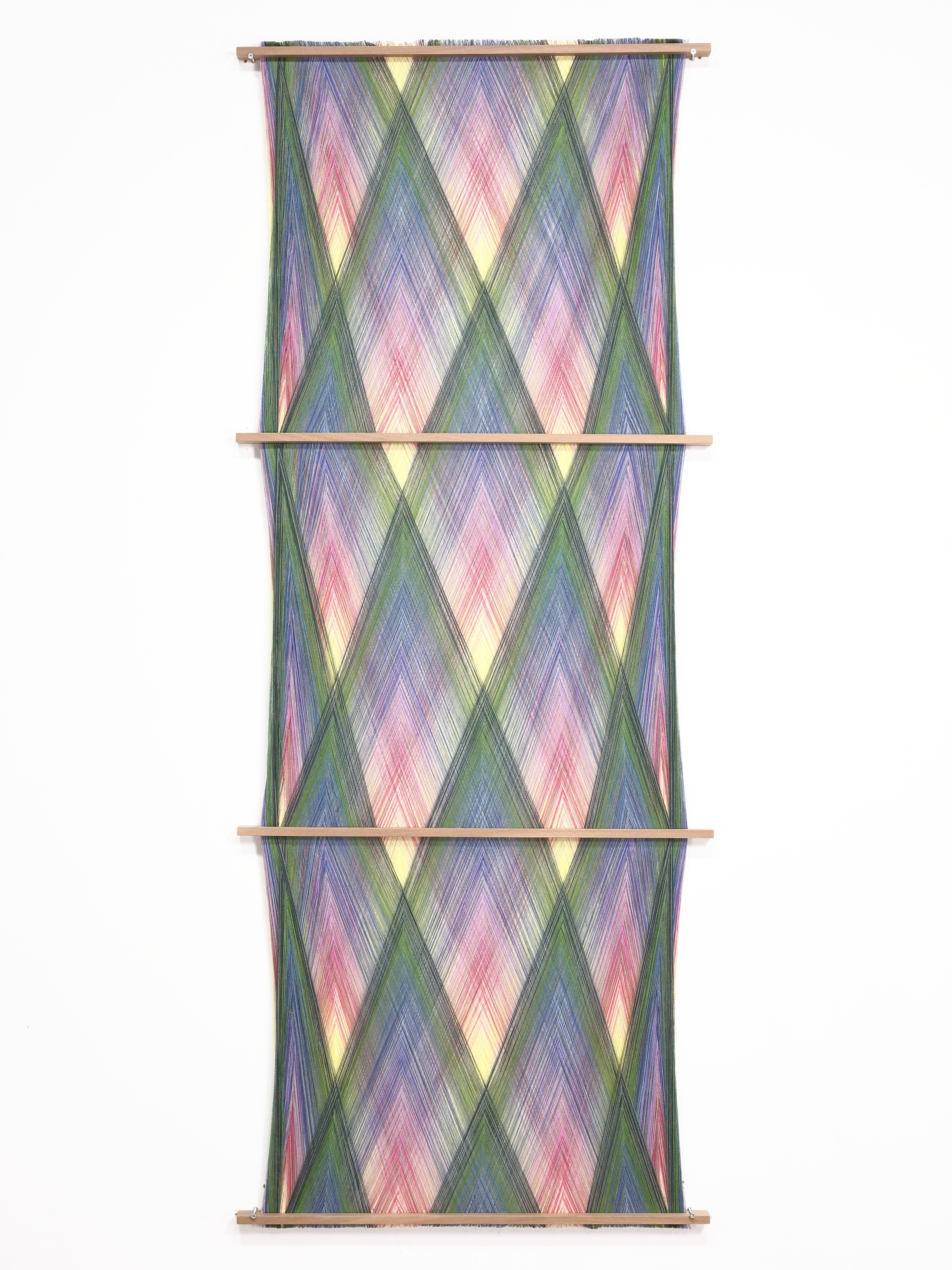 Triple Phase Wall Hanging (green-mauve-yellow)